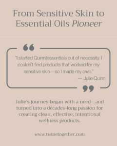 Julie Quinn founder story graphic