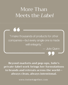 Julie Quinn founder story graphic