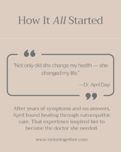 Dr. April Day founder story graphic
