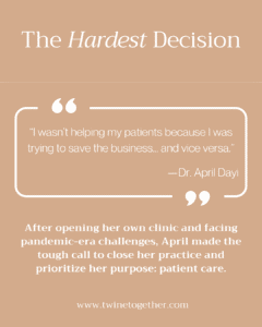 Dr. April Day founder story graphic