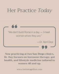 Dr. April Day founder story graphic