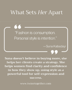 Suna Kabadayi founder story graphic