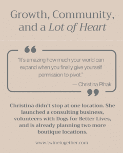 Christina Plhak founder story graphic