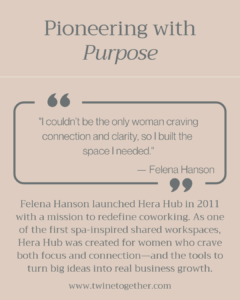 Felena Hanson founder story graphic