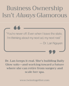Dr. Lan Nguyen founder story graphic