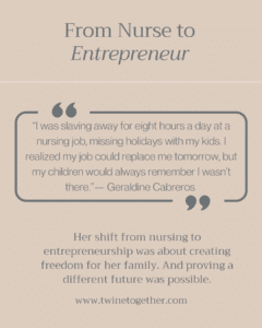 Geraldine Cabreros founder story graphic